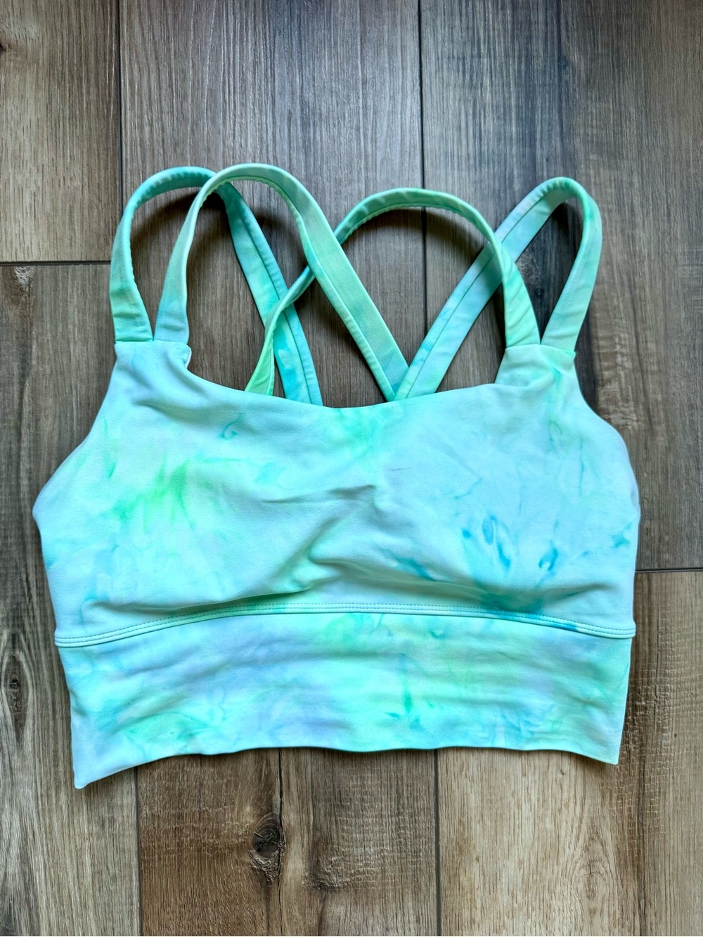 Senita Athletics Sierra Sports Bra Key Lime Tie Dye| VGUC | S | Zip Pocket